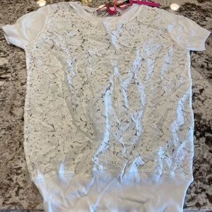 Women’s Lace Short Sleeve Sweater